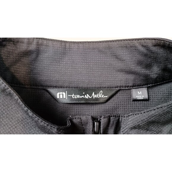 Travis Mathew Dead Giveaway Zip Jacket Size M Black Gray Colorblock Lightweight - Picture 7 of 14